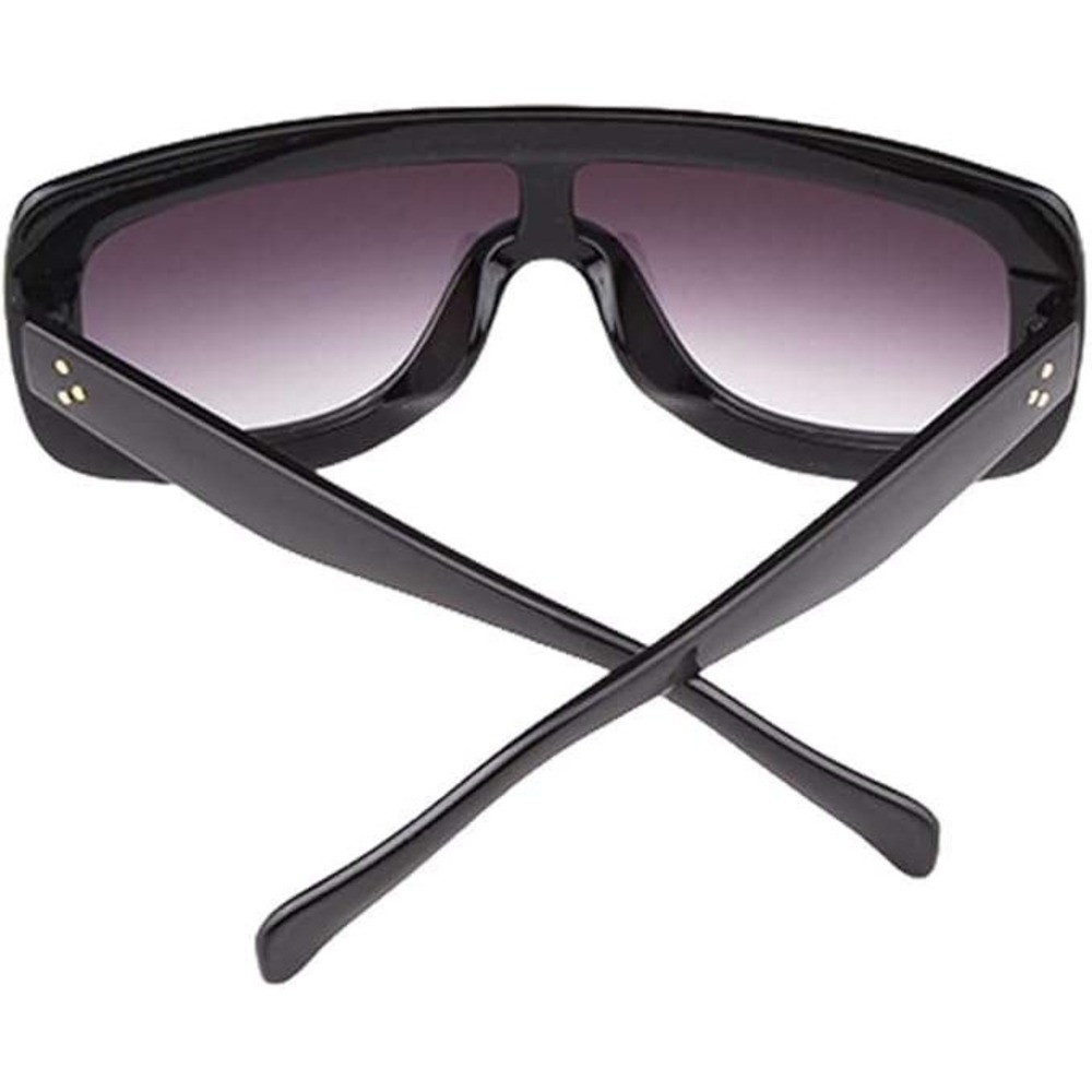 Oversized Flat Top Trendy Square Trapezoid Shape‎ Fashion Mens Womens Sunglasses - Picture 6 of 7